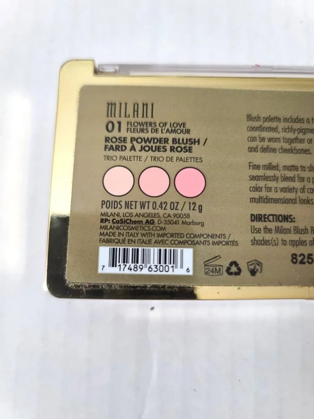 Milani Rose Powder Blush Trio Palette 01 Flowers of Love Pack of 3 NEW